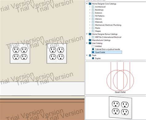 quad outlet symbols